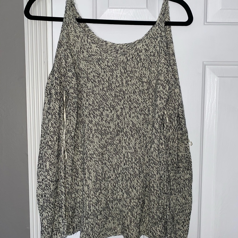 Open shoulder sweater